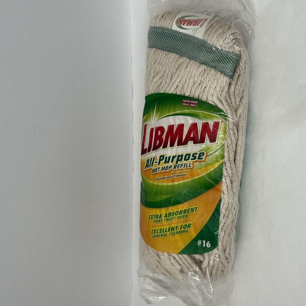 Libman High Power  White Daily‎ Clean Wet Mop Refill # 16 Extra Absorbent